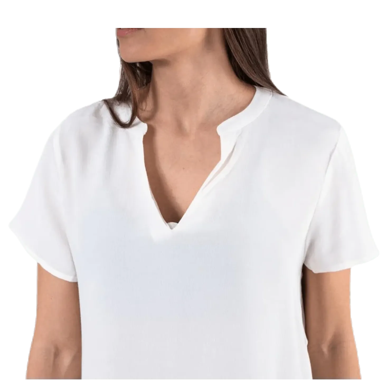 Molly Ss V-Neck White