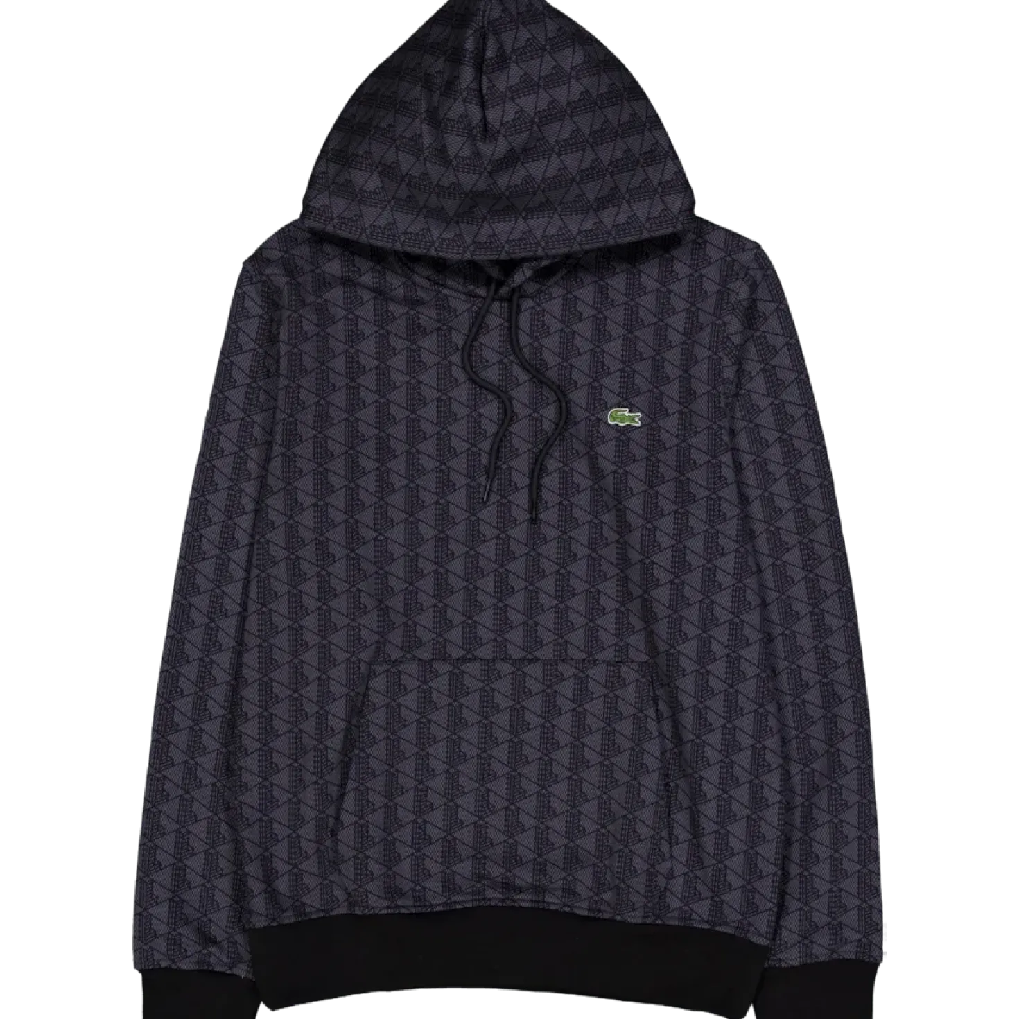 Monogram Fleece Hoodie Graphite Sombre/black