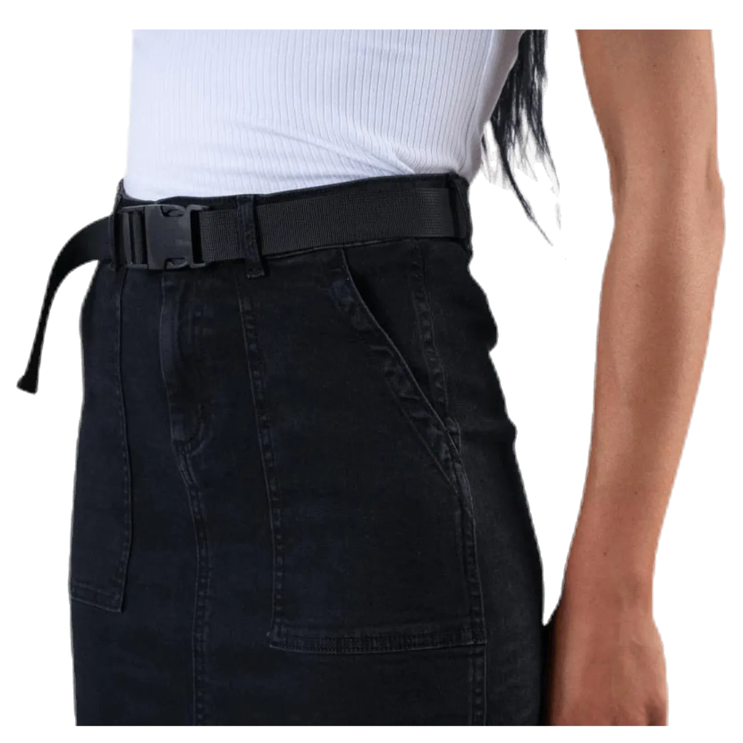 Nala Mw Pencil Buckle Skirt Black