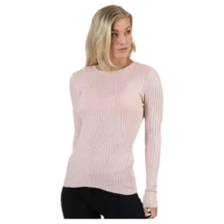 Natalia L/S Rib Pullover Knt Red