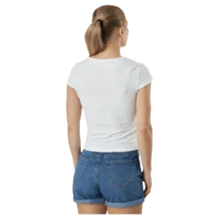 Nella S/S Button Top Jrs White