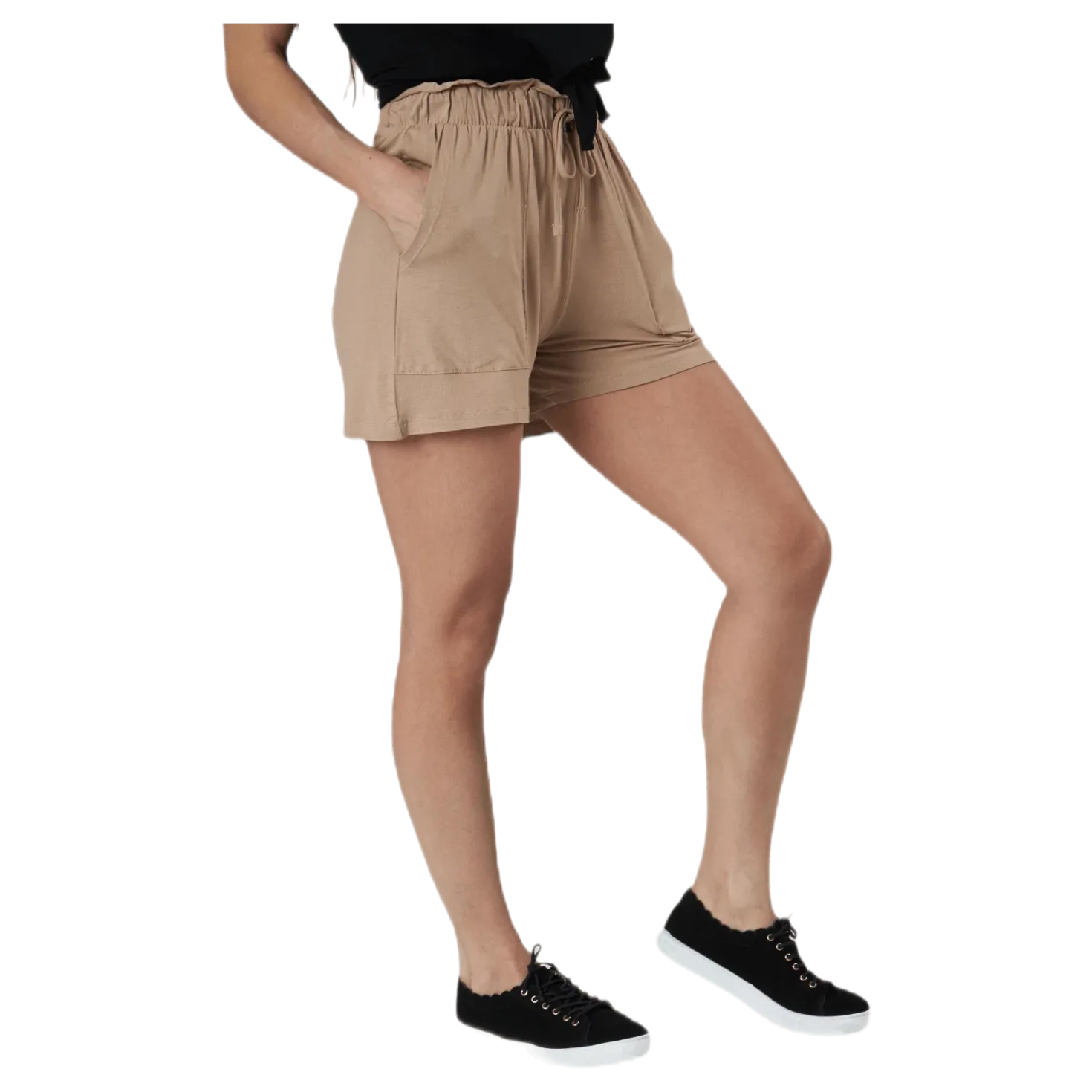Neora Hw Frill Shorts Beige