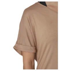 Neora Ss Fold Up Dress Beige