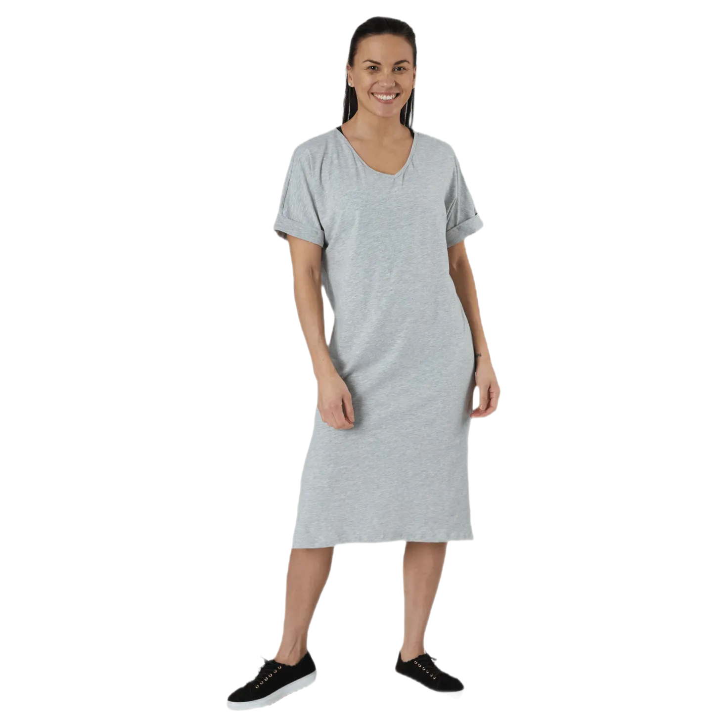 Neora Ss Fold Up Dress Grey