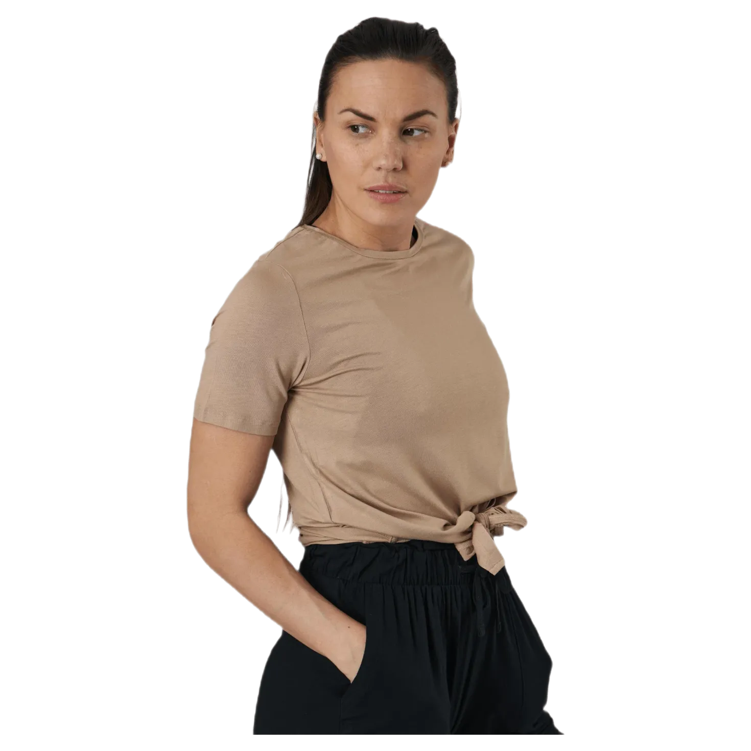 Neora Ss Tie Tee Beige