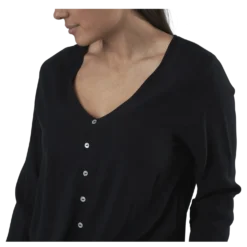 Nina Life L/S Tie Shirt Wvn Black
