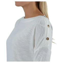 Nollie Ls O-Neck Top White