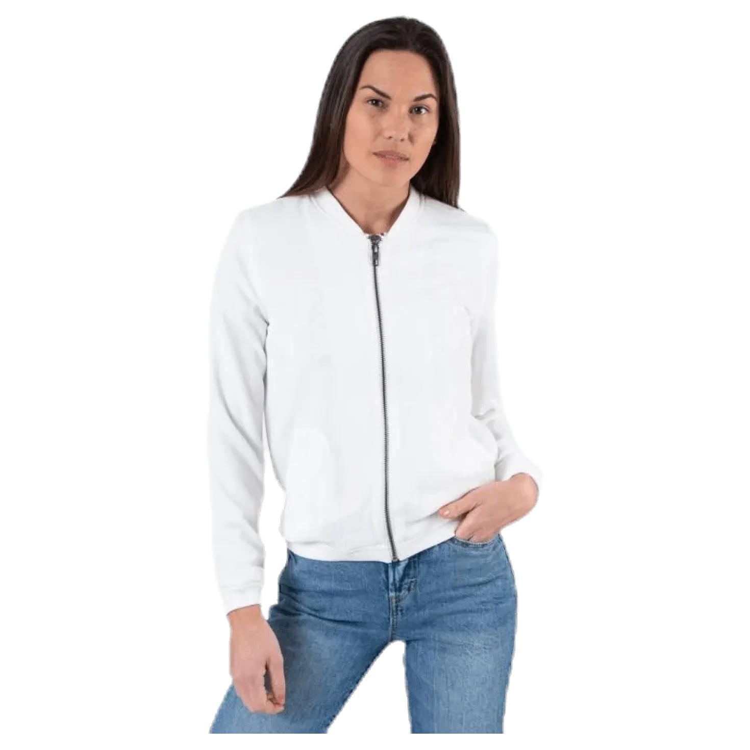 Nova Lux Bomber Jacket Solid 8 White