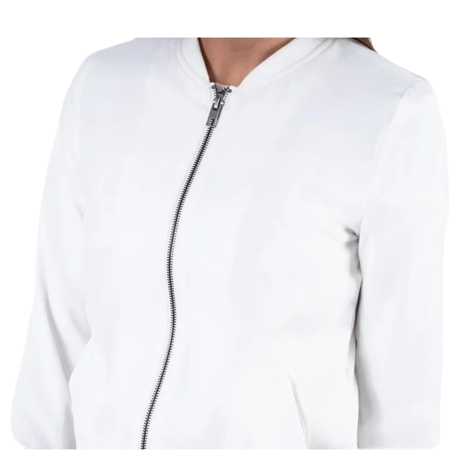 Nova Lux Bomber Jacket Solid 8 White