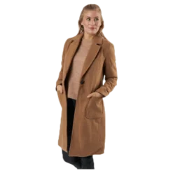Olivia-Astrid Wool Coat Otw Brown