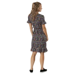 Olivia S/S Wrap Dress Wvn Black