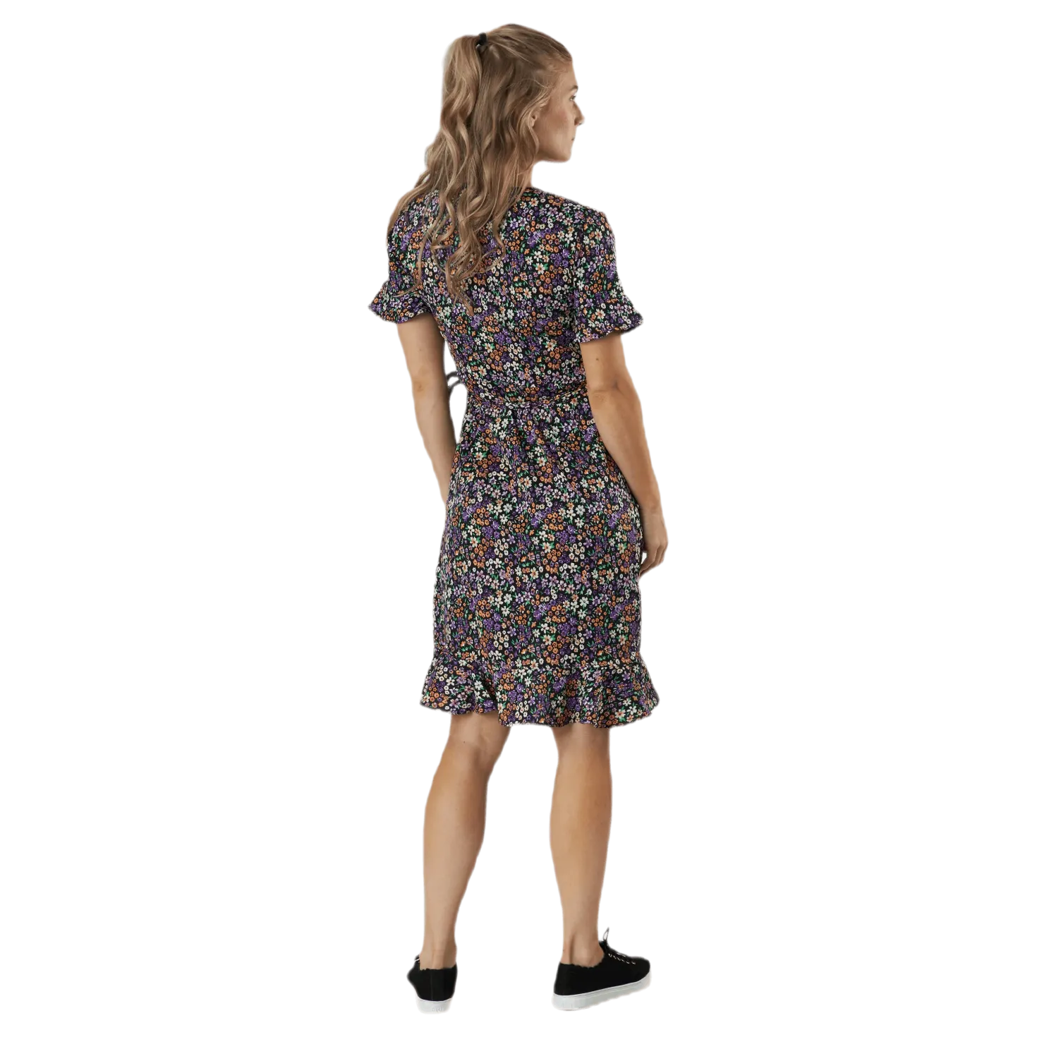 Olivia S/S Wrap Dress Wvn Black