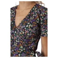 Olivia S/S Wrap Dress Wvn Black