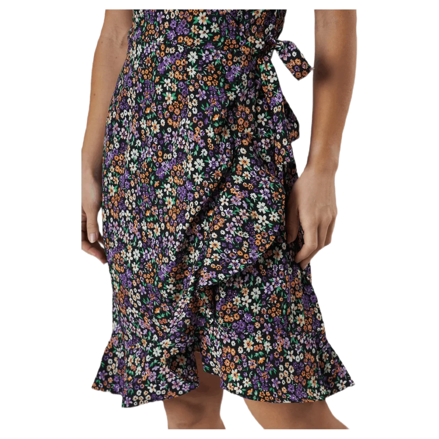 Olivia S/S Wrap Dress Wvn Black