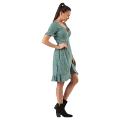 Olivia S/S Wrap Dress Wvn Green