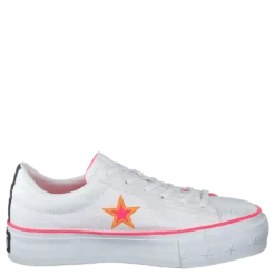 One Star Platform White / Racer Pink / Orange
