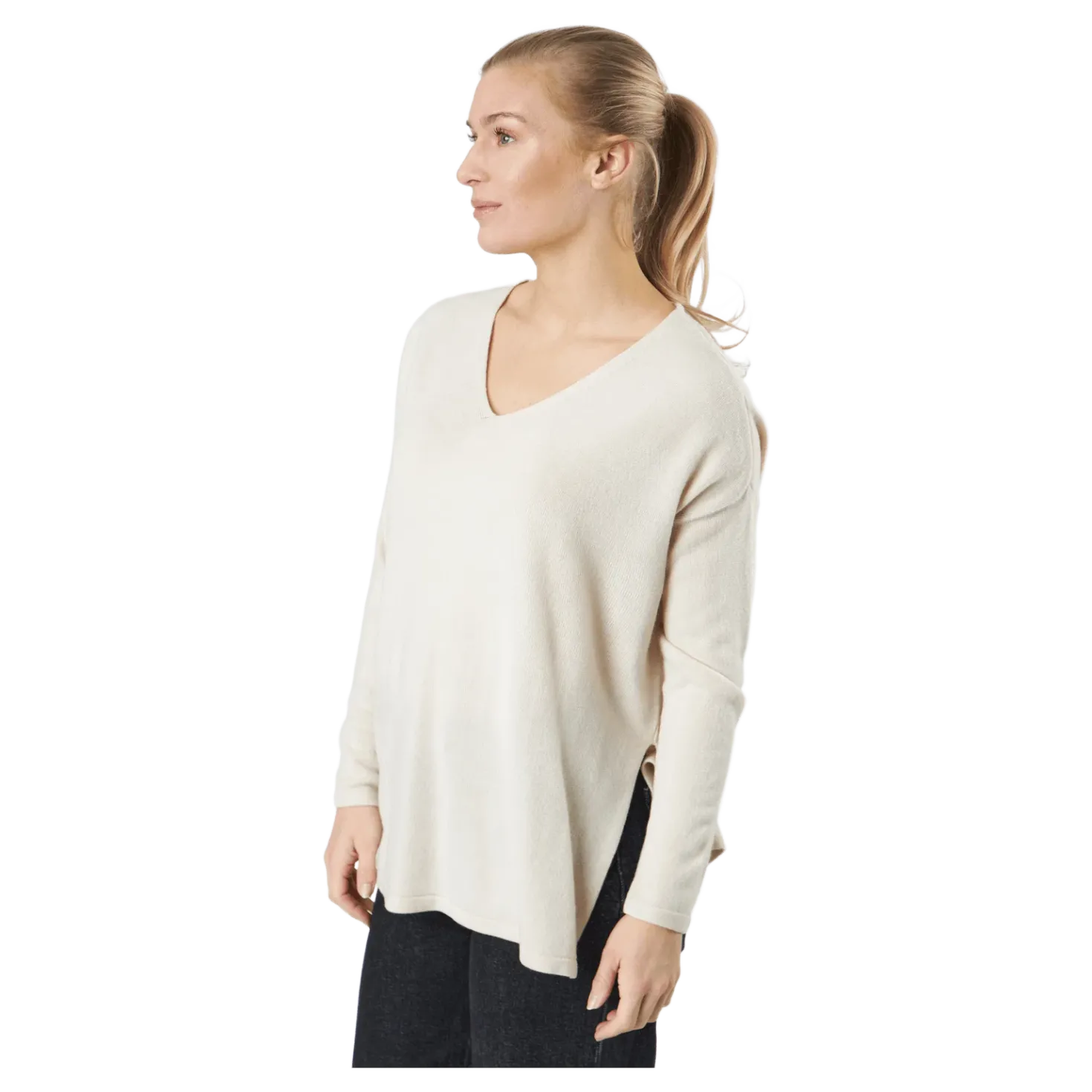 Onlamalia L/s V-neck Pullover Pumice Stone