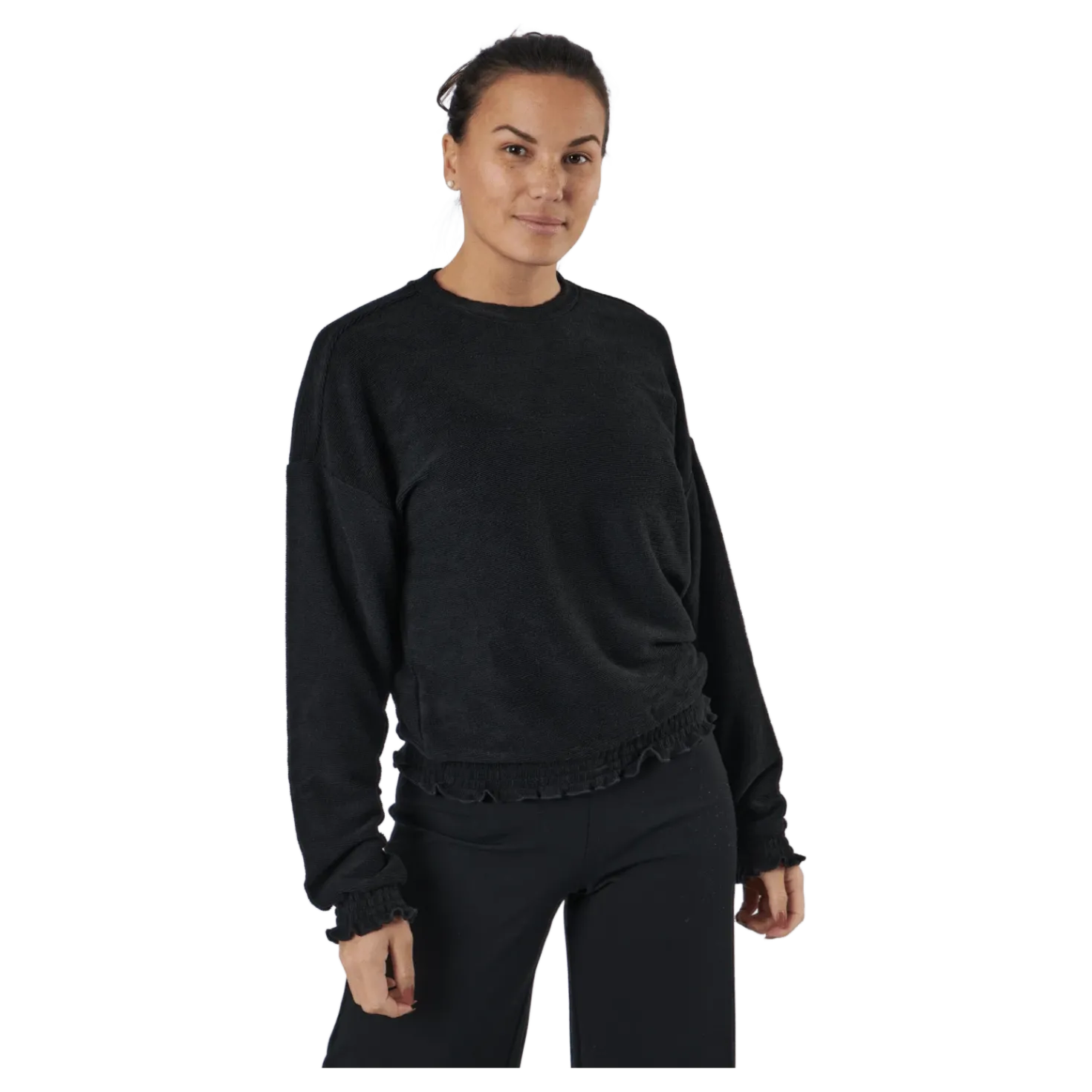 Onljenka L/s O-neck Smock Top Black