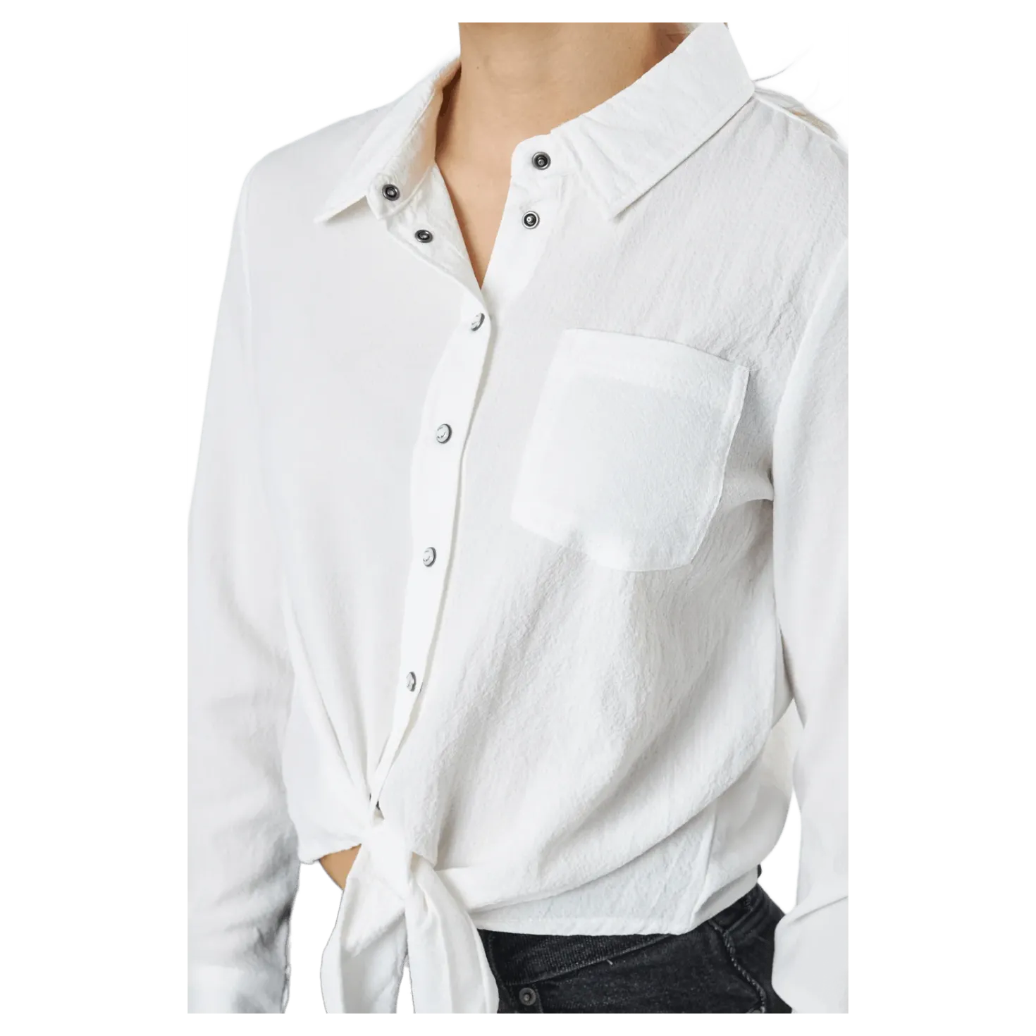 Onllecey Ls Knot Shirt Noos Cloud Dancer