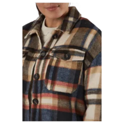 Onlmaci L/s Check Shacket Pnt Humus