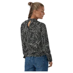 Onlnew Mallory L/s Blouse Aop Whitecap Gray