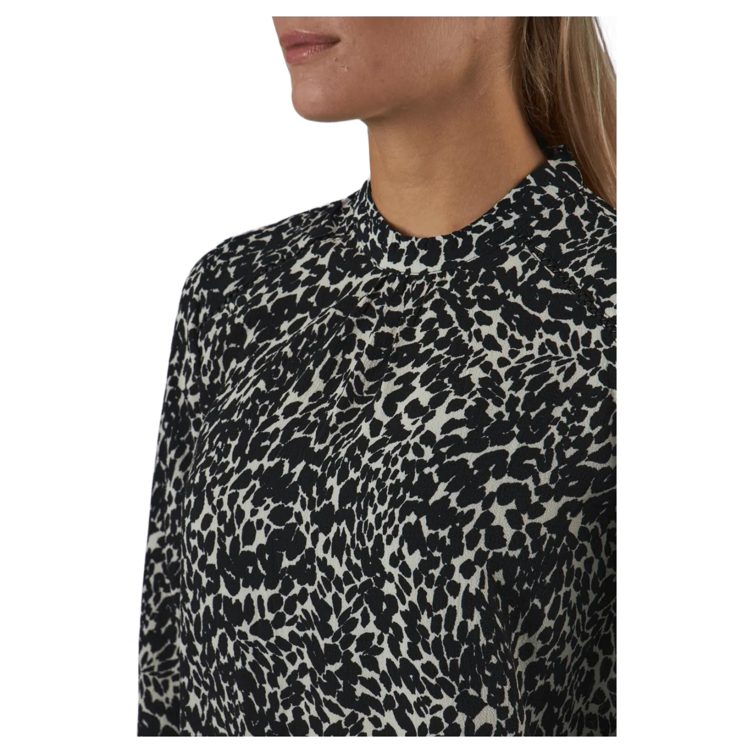 Onlnew Mallory L/s Blouse Aop Whitecap Gray