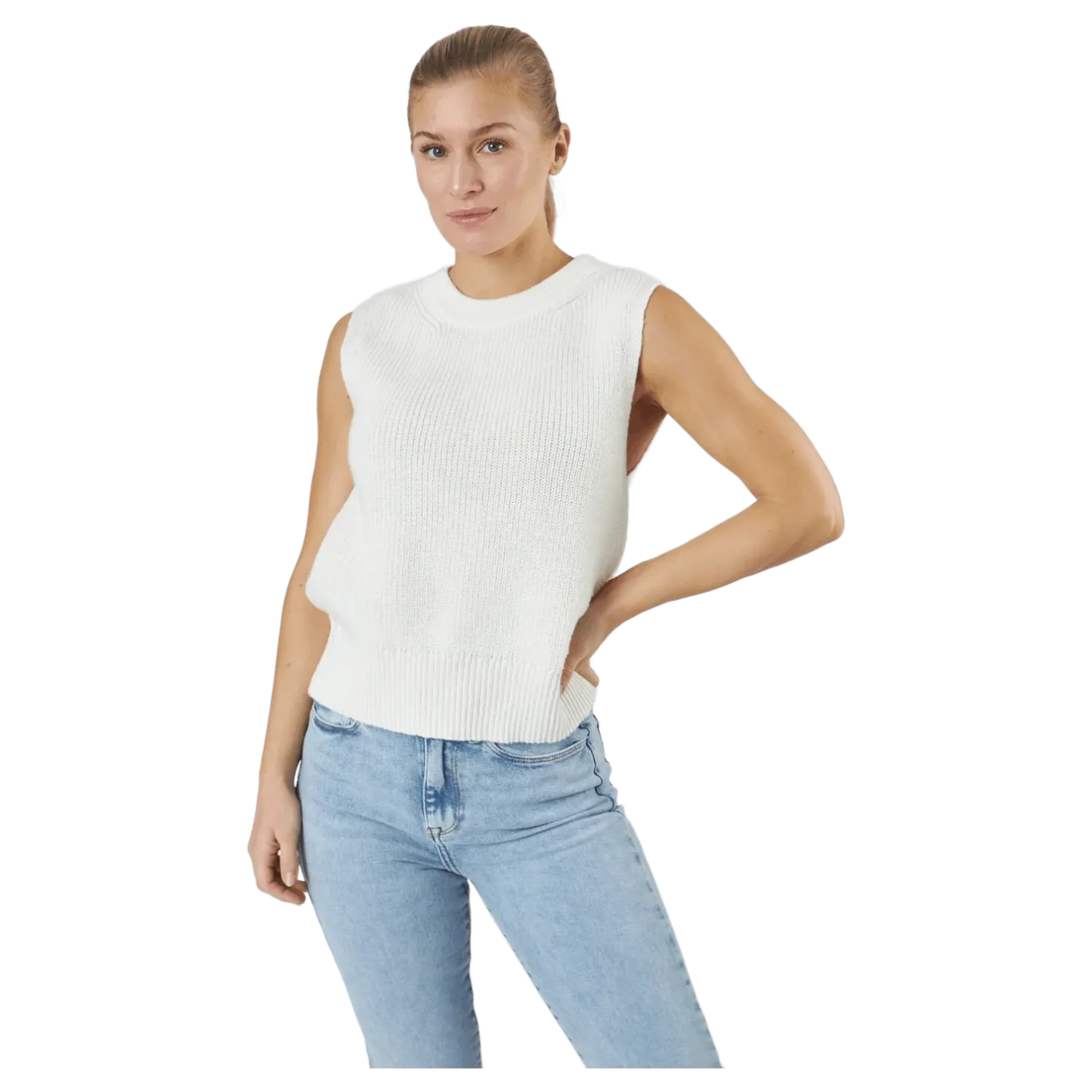 Onlparis Life Vest Knt Tofu