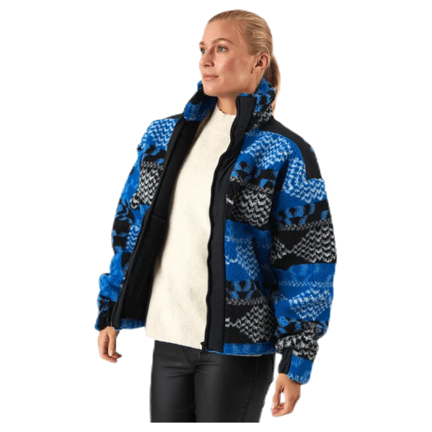 Original Pile Zip Jacket AW Patterned