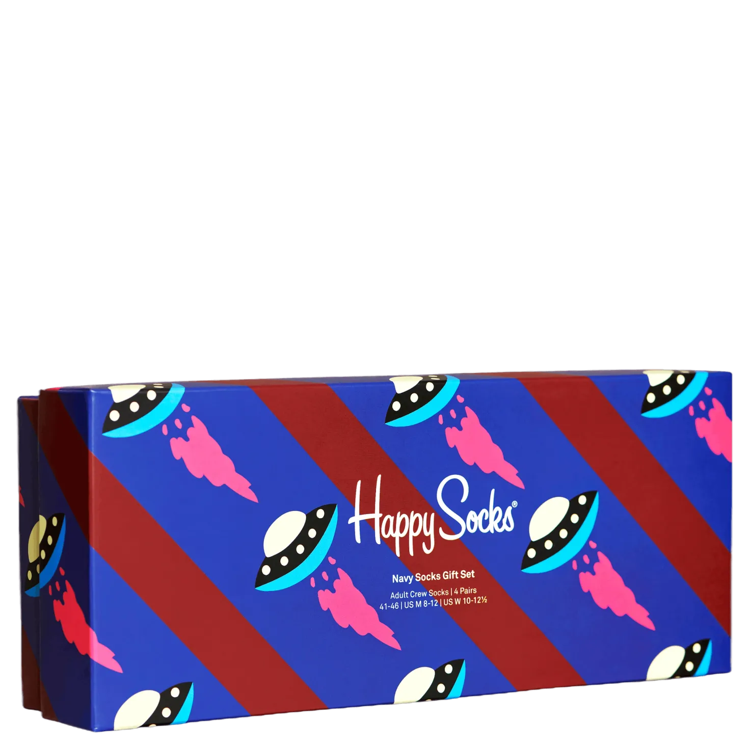 4-pack Navy Socks Gift Set Burgundy