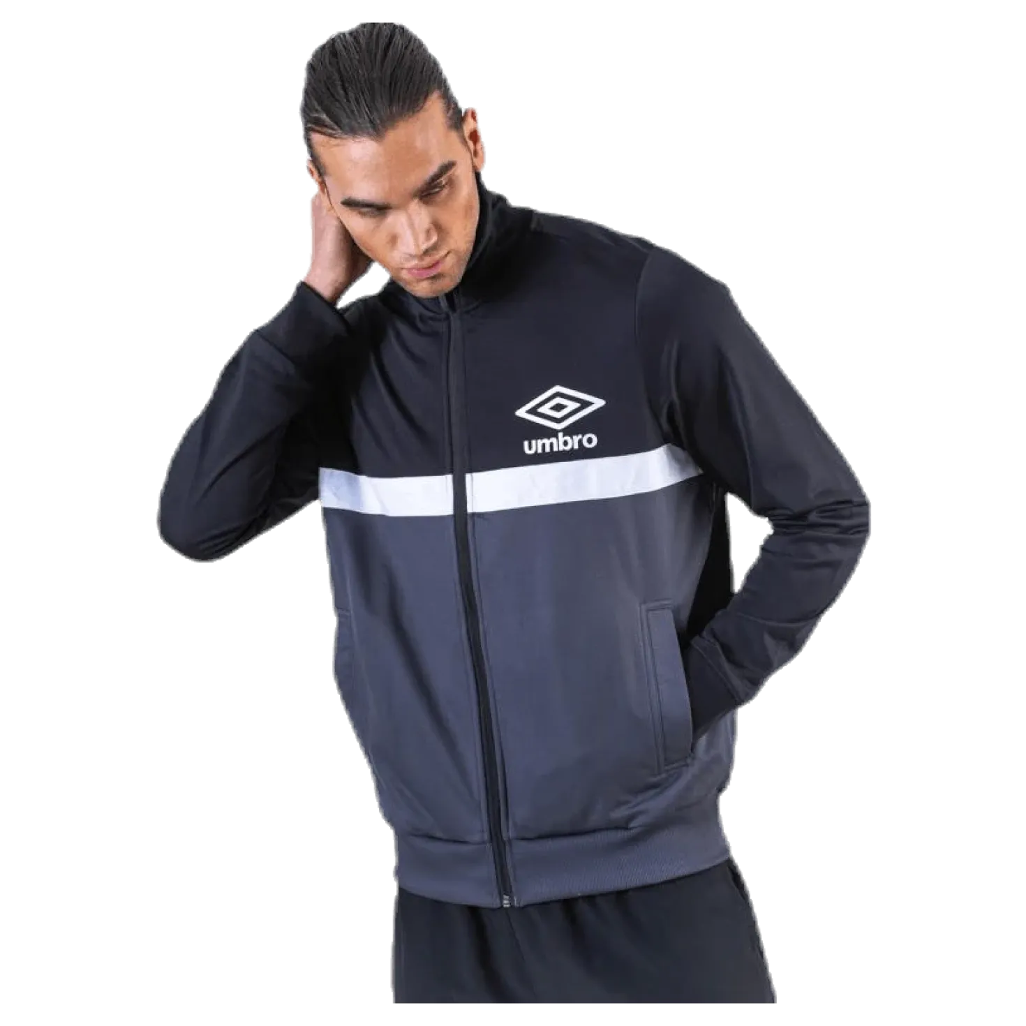 Panelled Track Top Black