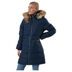 Paranaque Long Down Parka Jacket Blue