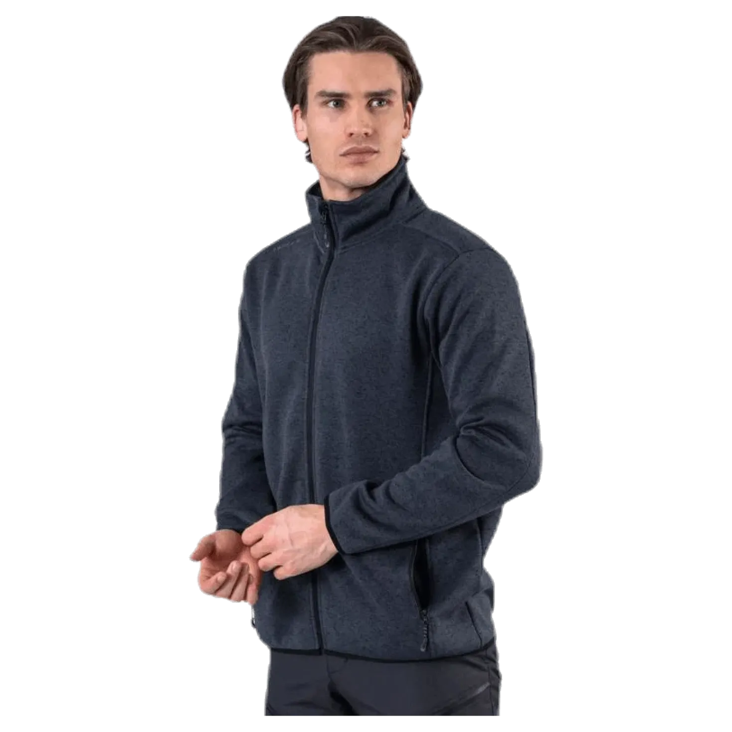 Pareman Melange Fleece Jacket Grey