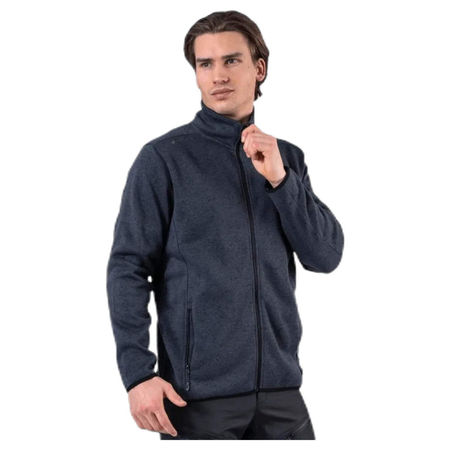 Pareman Melange Fleece Jacket Grey