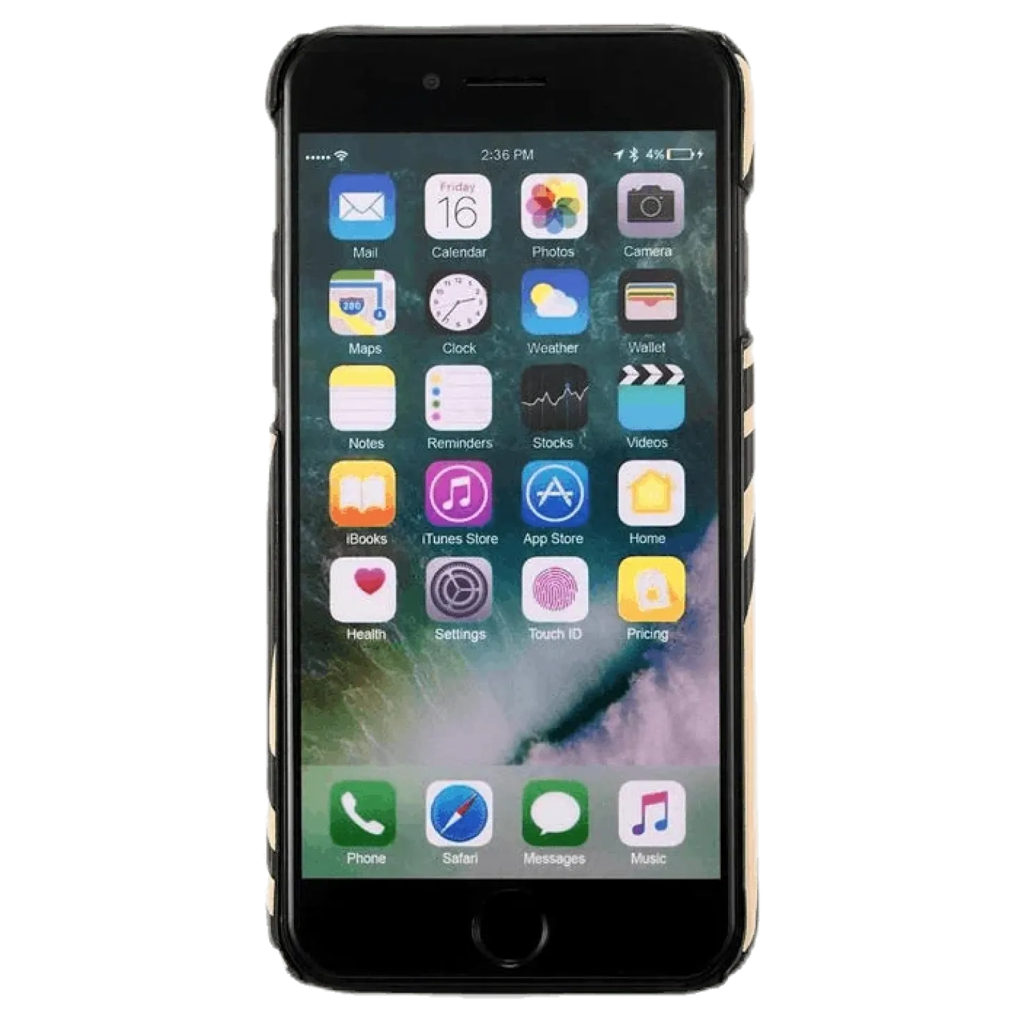 Paris Zebra iPhone 6/6s/7/8 Black/Beige