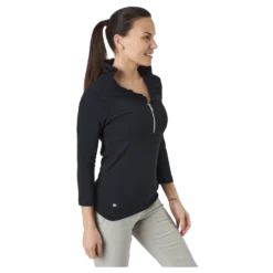 Patrice 3/4 Polo Shirt Black