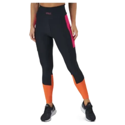 Paula High Waist 7/8 Tight Black-beetroot Purple-mandarin