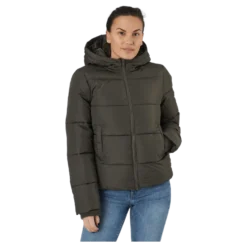 Pcbee New Short Puffer Jacket Black Olive