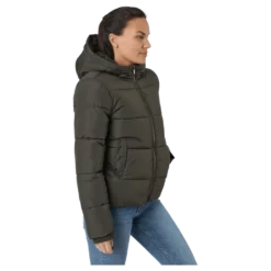 Pcbee New Short Puffer Jacket Black Olive