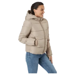 Pcbee New Short Puffer Jacket Silver Mink