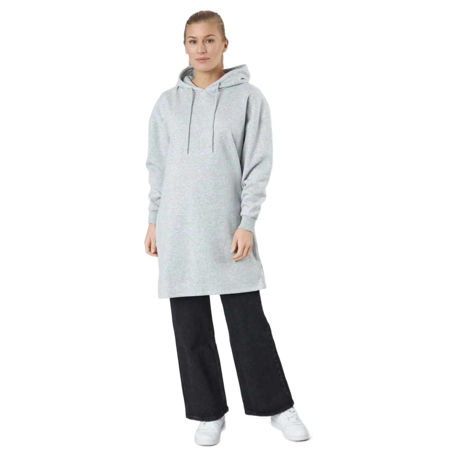 Pcchilli Ls Sweat Dress Bc Light Grey Melange