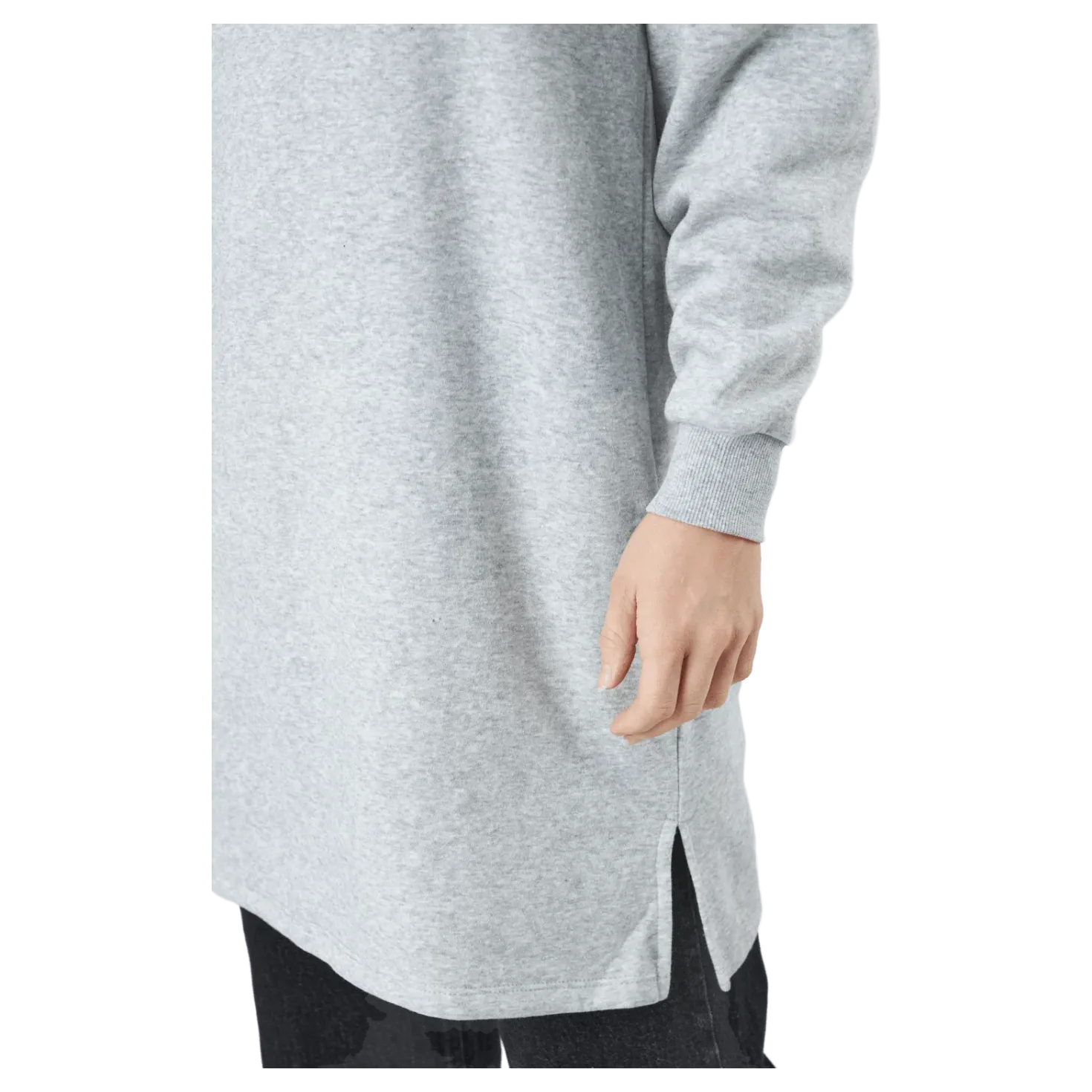 Pcchilli Ls Sweat Dress Bc Light Grey Melange