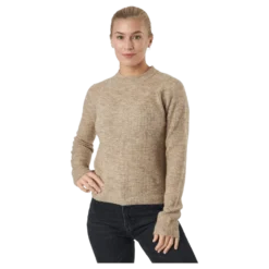 Pcellen Ls O-neck Knit Bc Silver Mink