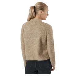 Pcellen Ls O-neck Knit Bc Silver Mink