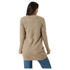 Pcellen Ls V-neck Knit DressSilver Mink
