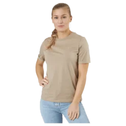 Pcria Ss Fold Up Solid Tee Bc Silver Mink
