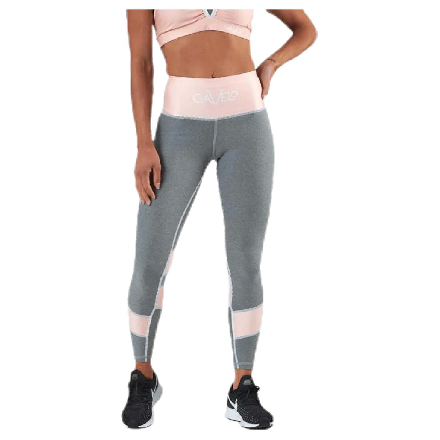 Peach Swirl Leggings Grey