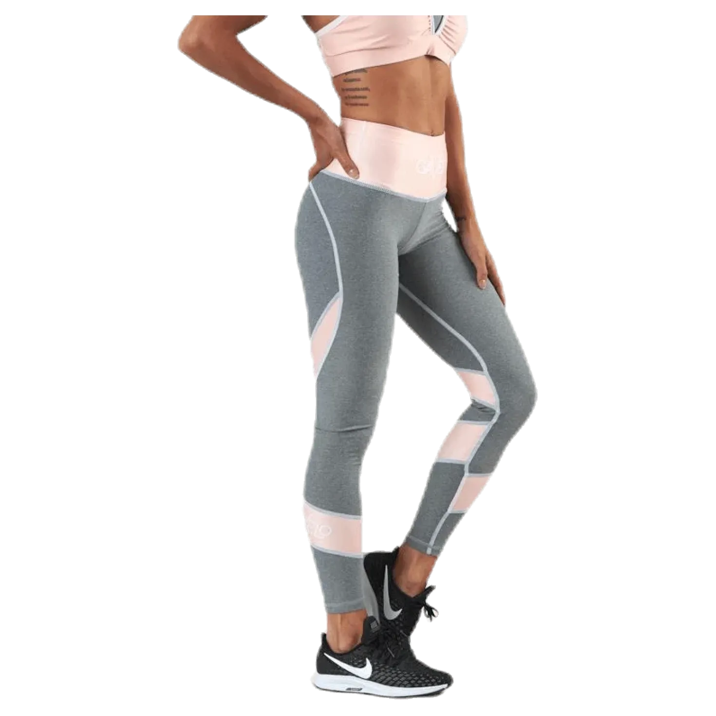 Peach Swirl Leggings Grey