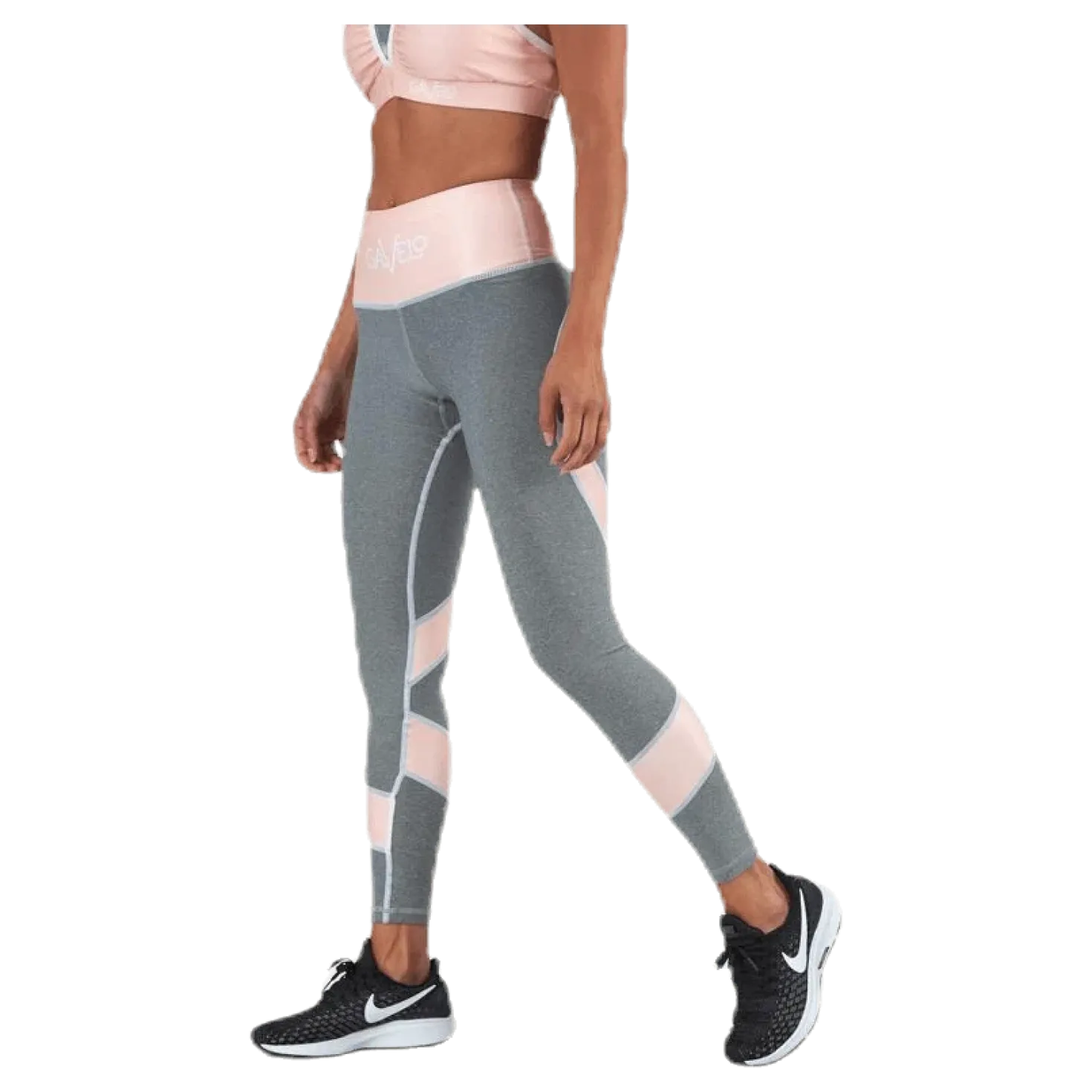 Peach Swirl Leggings Grey