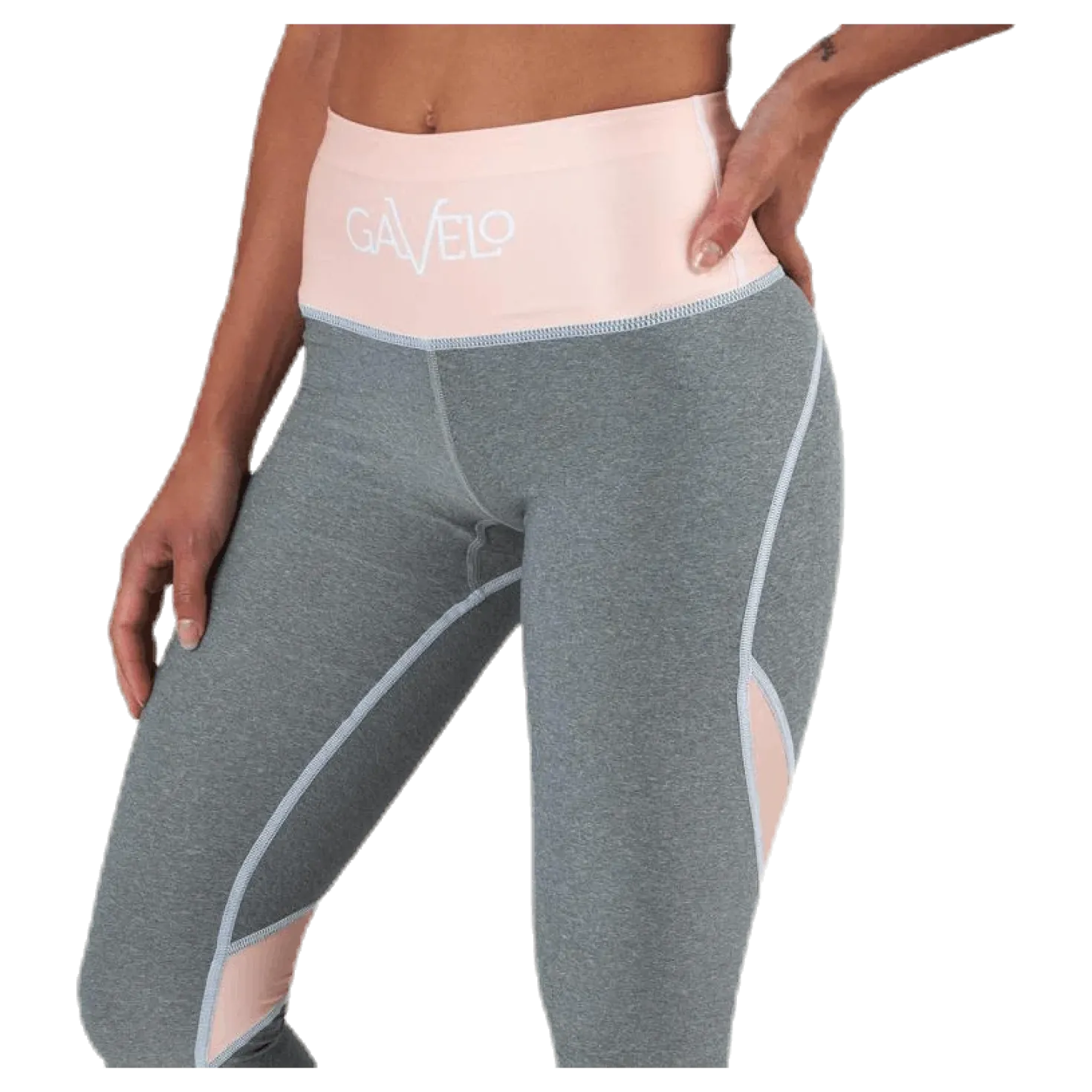 Peach Swirl Leggings Grey