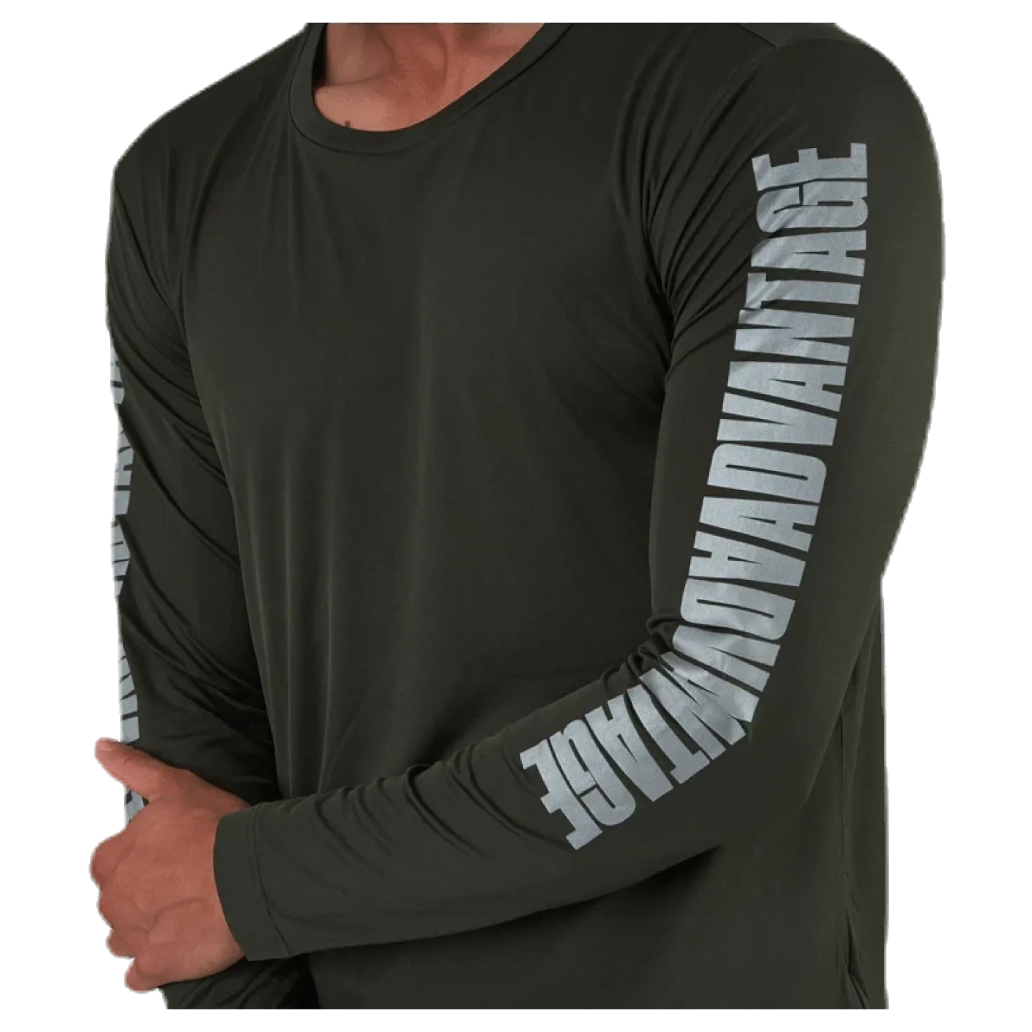 Perf Night LS Tee Green